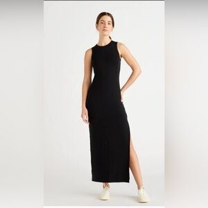Quince Black Sleeveless Maxi Dress